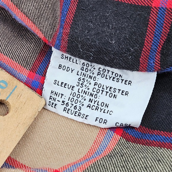 Vtg Sears Roebuck Harrington Jacket Size L 90s Plaid Utility Dad Classic Outdoor - Picture 9 of 10